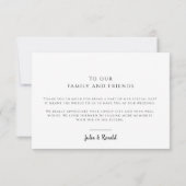 Moderne kalligrafie Foto bruiloft Hartelijk dank Bedankkaart (Achterkant)