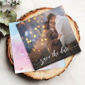 Moderne kalligrafie foto bruiloft save the date