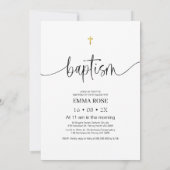 Moderne kalligrafie Foto Doop  Kaart (Achterkant)