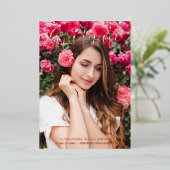 Moderne kalligrafie Foto Fancy minimalistisch Afst Folie Uitnodiging (Staand Voorkant)