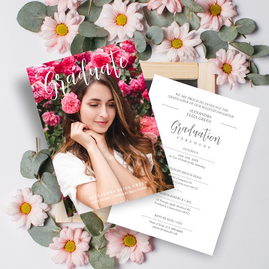 Moderne kalligrafie Foto Fancy minimalistisch Afst Kaart