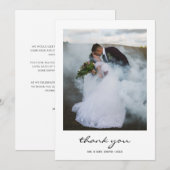 Moderne kalligrafie foto Foto bedankt (Voorkant / Achterkant)