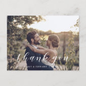 Moderne kalligrafie foto Foto bedankt Briefkaart (Voorkant)
