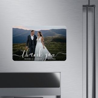 Moderne kalligrafie foto Foto bedankt Magneet