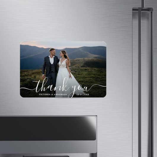 Moderne kalligrafie foto Foto bedankt Magneet