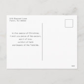 Moderne kalligrafie/foto in grijs Lijst penseelstr Feestdagenkaart (Achterkant)