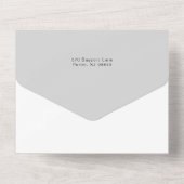 Moderne kalligrafie/foto in Lijst penseelstreek All In One Uitnodiging (Achterkant)