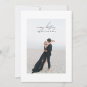 Moderne kalligrafie foto ingelijst | Vrolijk kerst Feestdagenkaart (Voorkant)