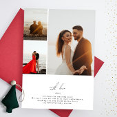 Moderne kalligrafie foto ingelijst | Vrolijk kerst Feestdagenkaart