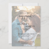 Moderne kalligrafie foto overlay Verloving Kaart (Voorkant)