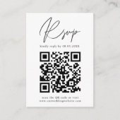Moderne kalligrafie Foto QR Code Enclosure Kaart (Voorkant)