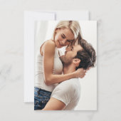 Moderne kalligrafie Foto QR Code Huwelijk RSVP (Achterkant)