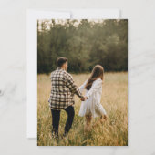 Moderne kalligrafie Foto QR Code Vrijgezellenfeest Kaart (Achterkant)