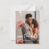 Moderne kalligrafie Foto slaat het budget voor de  Notitiekaartje (Voorkant)