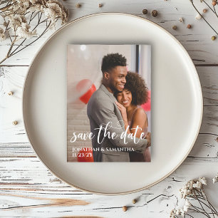 Moderne kalligrafie Foto slaat het budget voor de Notitiekaartje