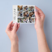 Moderne kalligrafie foto trouw dank je wel flyer (Hand)