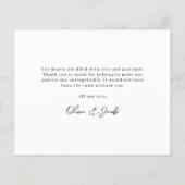 Moderne kalligrafie foto trouw dank je wel flyer (Achterkant)