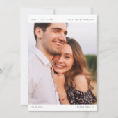 Moderne kalligrafie Fotobruiloft Save The Date (Voorkant)