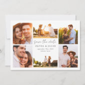 Moderne kalligrafie Fotobruiloft Save The Date (Voorkant)