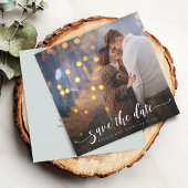 Moderne kalligrafie Fotobruiloft Save The Date