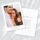 Moderne kalligrafie Fotobruiloft Save The Date