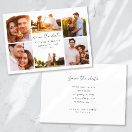 Moderne kalligrafie Fotobruiloft Save The Date