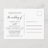 Moderne kalligrafie Fotobruiloft Uitnodiging Briefkaart (Achterkant)