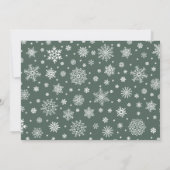 Moderne kalligrafie Fotocollage Groene Kerstmis Kaart (Achterkant)