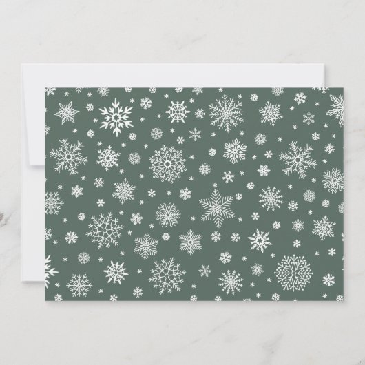 Moderne kalligrafie Fotocollage Groene Kerstmis Kaart (Achterkant)