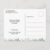 Moderne kalligrafie Fotocollage kerst Briefkaart (Achterkant)