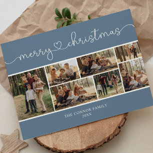 Moderne kalligrafie Fotocollage kerst Briefkaart