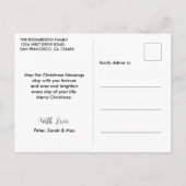 Moderne kalligrafie Fotocollage kerst Briefkaart (Achterkant)