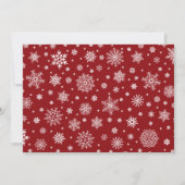 Moderne kalligrafie fotocollage rode kerst kaart (Achterkant)