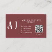 Moderne kalligrafie fotograaf fotografie visitekaartje (Achterkant)