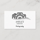 Moderne kalligrafie fotograaf fotografie visitekaartje (Voorkant)