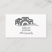 Moderne kalligrafie fotograaf visitekaartje (Voorkant)