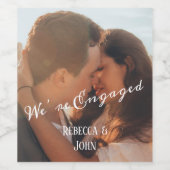 Moderne kalligrafie-fotoservice Favor Wijn Etiket (Enkel label)