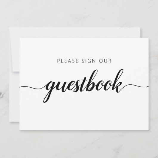 Moderne kalligrafie gastenboek teken (Voorkant)