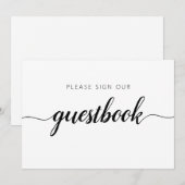 Moderne kalligrafie gastenboek teken (Voorkant / Achterkant)