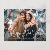 Moderne kalligrafie Gelukkig Briefkaart nieuwjaar  (Voorkant)