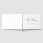 Moderne kalligrafie gepersonaliseerde bruiloft gastenboek (Volledig)