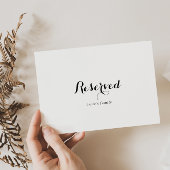 Moderne kalligrafie Gereserveerd bordje