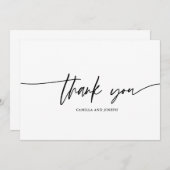 Moderne kalligrafie gewassen Hartelijk dank Bedankkaart (Voorkant / Achterkant)