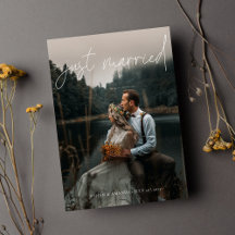 Moderne kalligrafie gewoon gehuwde foto-elopement
