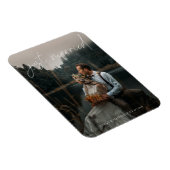 Moderne kalligrafie gewoon gehuwde foto's magneet (Rechterzijde)