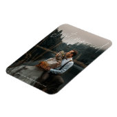 Moderne kalligrafie gewoon gehuwde foto's magneet (Linkerzijde)