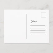 Moderne kalligrafie gewoon huwelijksfoto briefkaart (Achterkant)