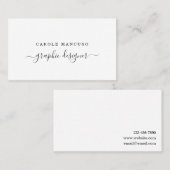 Moderne kalligrafie - gewoon rechts visitekaartje (Voorkant / Achterkant)