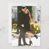 Moderne kalligrafie Gold Lijst Photo Wedding Kaart (Achterkant)