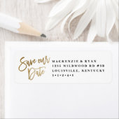 Moderne kalligrafie goud met uitzondering van de d etiket (Insitu)